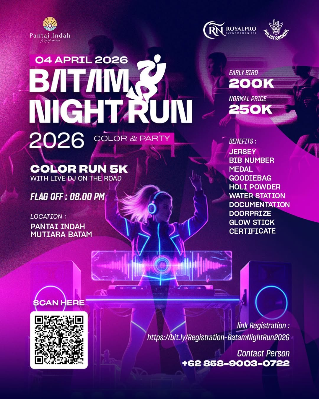 Bataman Night Run: Color & Party