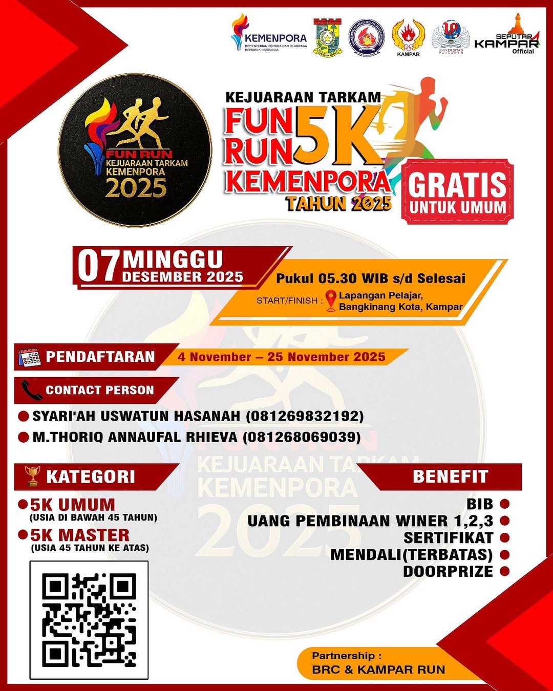 Fun Run Kejuaraan Tarkam Kemenpora Kampar