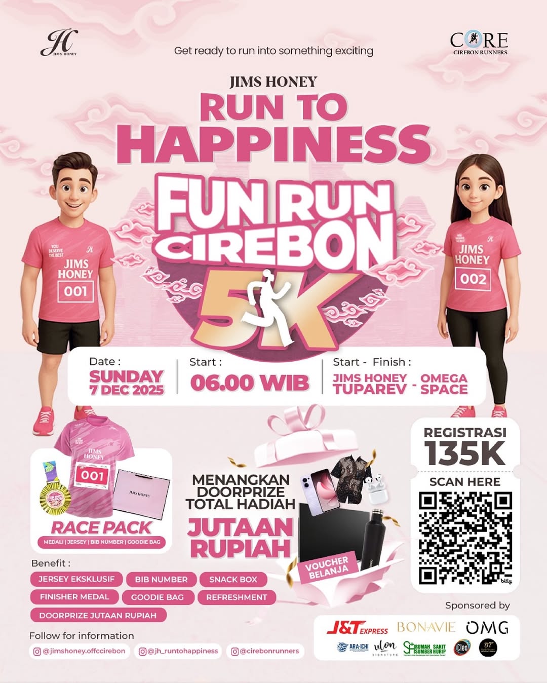 Jims Honey Run to Happuness - Fun Run Cirebon