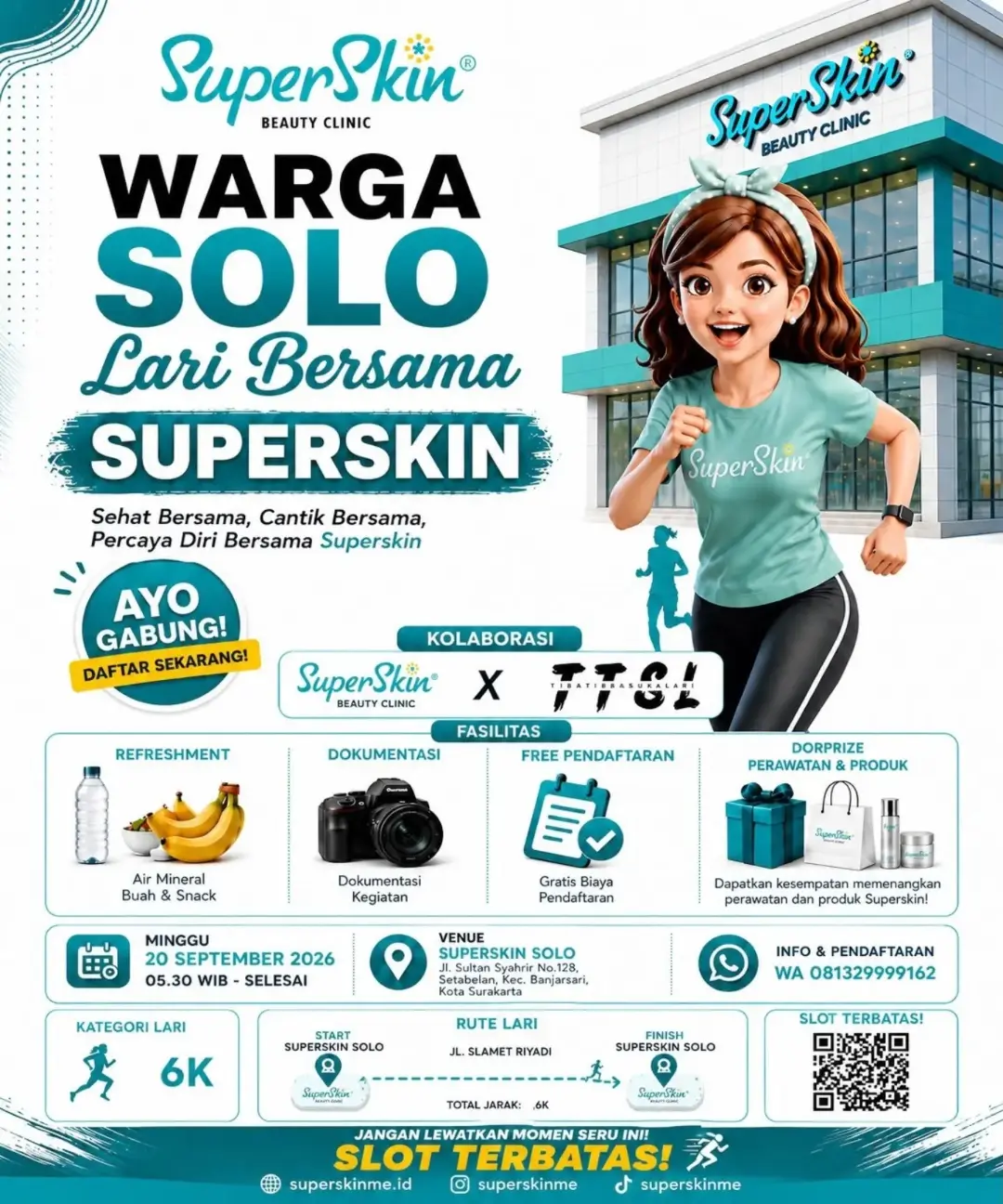 Warga Solo Lari Bersama Superskin