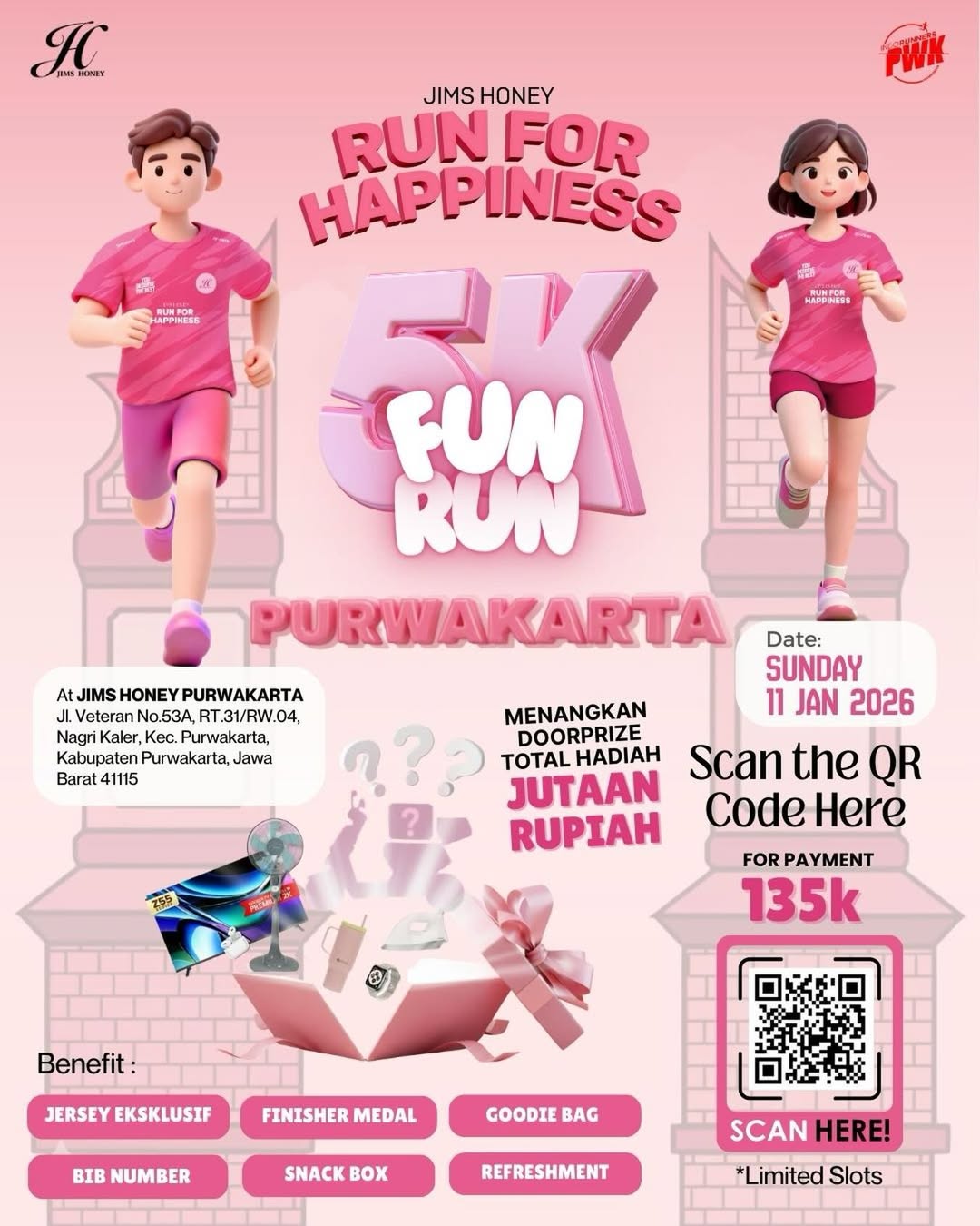 Jims Honey Run to Happiness - Fun Run Purwakarta